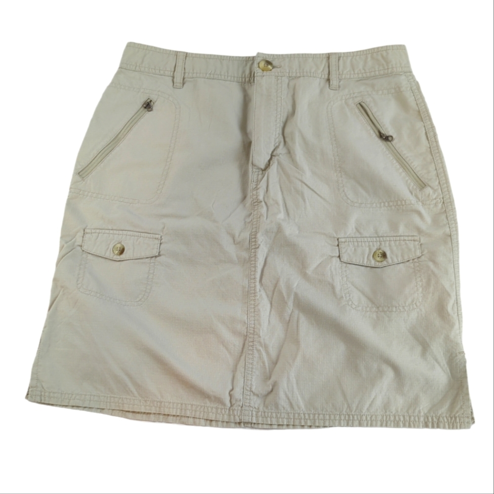 Columbia XCO skirt, khaki utility cargo skirt, women's 12